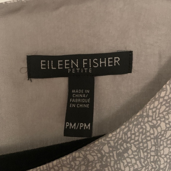 Eileen Fisher - Orig. $328 - Silver Silk Dress - Asymmetrical Hem - Picture 6 of 9